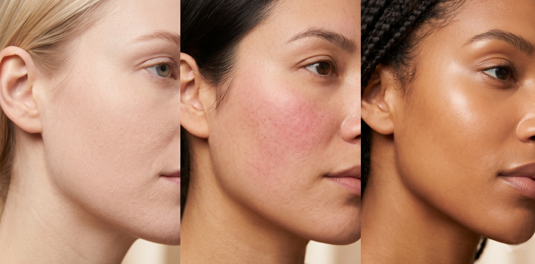 Different skin types eczema rosacea healthy skin K-beauty solution